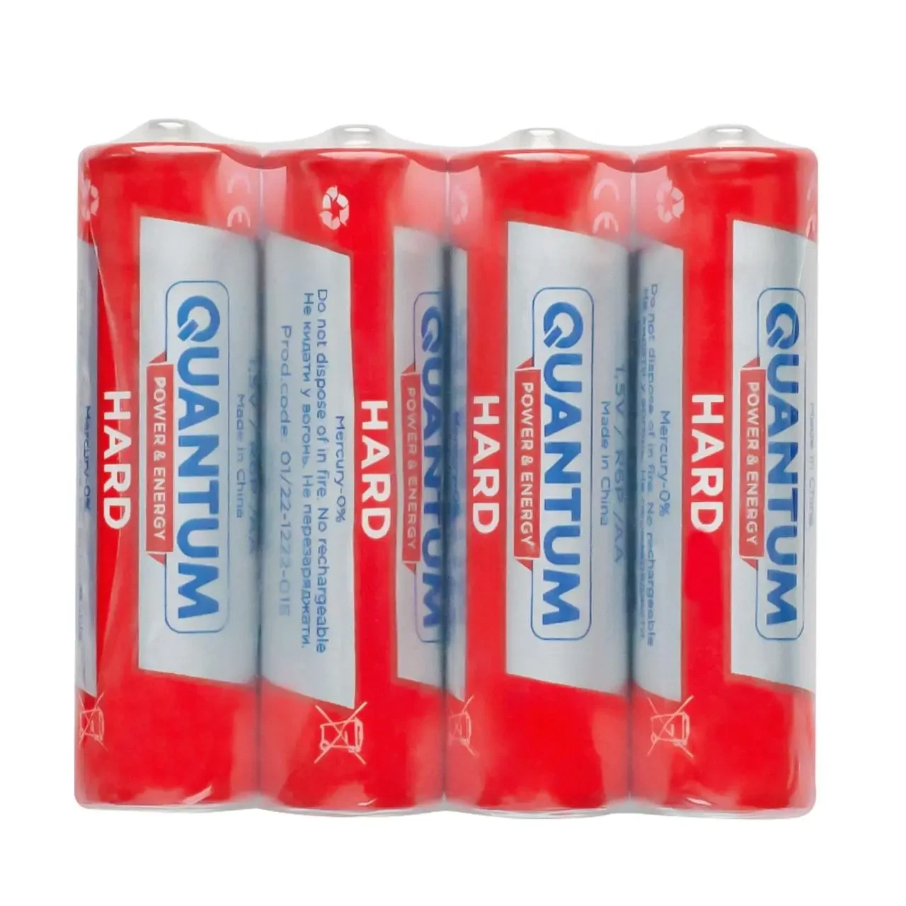 Батарейки соляні АА Quantum Hard AA R6P плівка 40 шт