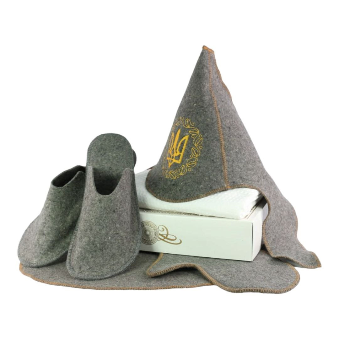 Чоловічий подарунковий набір для лазні та сауни "Будьонівка"