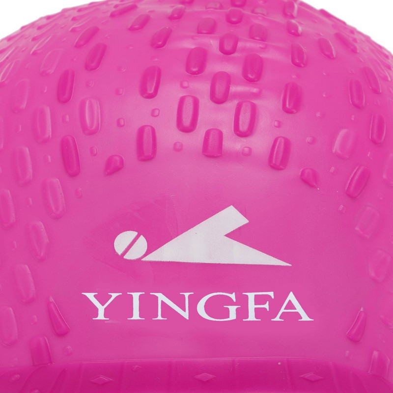 Шапочка для плавания силиконовая на длинные волосы Yingfa 0061 Fuchsia - фото 5 - id-p1900582993