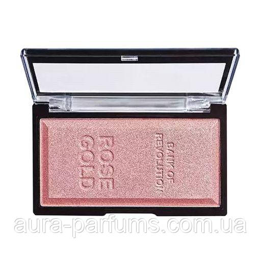 Хайлайтер компактний для обличчя Makeup Revolution Ingot Highlighter Rose Gold