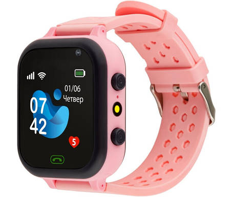 Smart Watch AmiGo GO009 Camera+Led Pink UA UCRF, фото 1