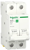 Автоматический выключатель двухполюсный 63А RESI9 Schneider Electric 2P, кривая С, 6кА автомат Шнайдер ВА63, 6