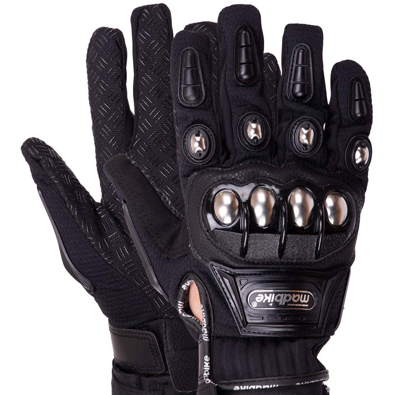 Мотоперчатки MADBIKE MAD-10С M-XXL черный