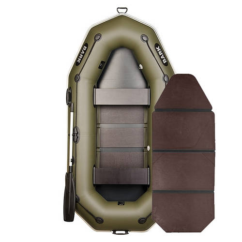 Купить Рыбацкая резиновая лодка ПВХ BARK B-260 книжка с веслами для ...