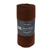 Плед флісовий Saffran розмір 130х160 темно-коричневий- ніжний та практичний плед із флісу