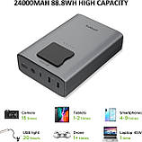 Англ розетка Роз'єм PowerBank Omars змінного струму 24000 мАг 90 Вт Зовнішній акумулятор для MacBook/MacBook Pro/MacBook Air, порт, фото 5