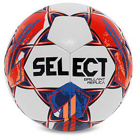 М'яч футбольний SELECT BRILLANT V23 No5 білий-червоний