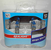 Автомобільні галогенні лампи "REALIGHT" (H1) (Mega White)(12V)(55W)