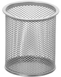 562020 Стакан для ручок, метал, круглий,  Срібний