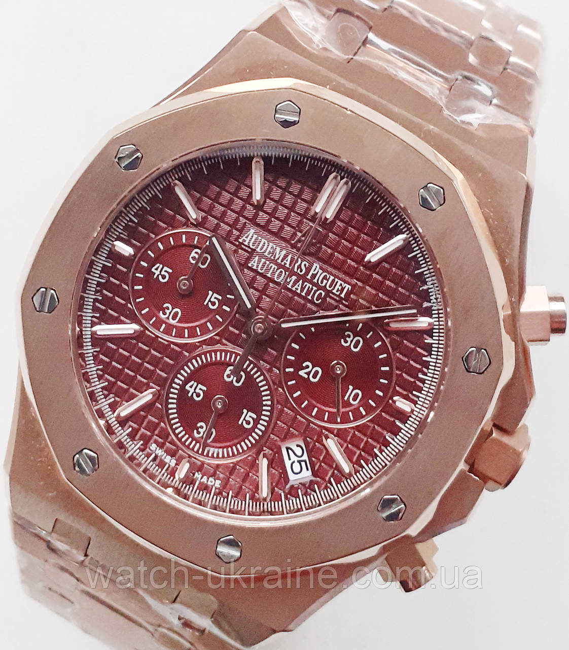 Годинник чоловічий Royal Oak Offshore Chronograph coffe.карт. ААА