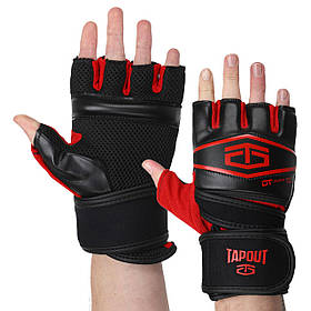 Рукавички для змішаних єдиноборств MMA TAPOUT SB168520 S-XL чорний-червоний