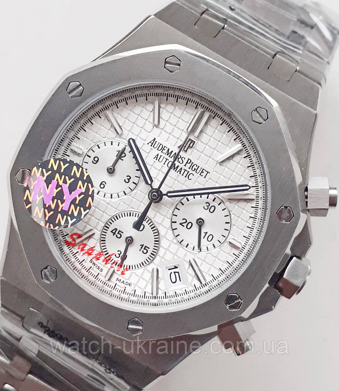 Годинник чоловічий Royal Oak Offshore white.карт.ААА