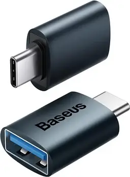 Адаптер Baseus Ingenuity Series Mini OTG Adaptor Type-C to USB-A 3.1 Blue (ZJJQ000003)