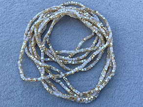 Кришталеві намистини 2мм кубик, грановані - золото 1