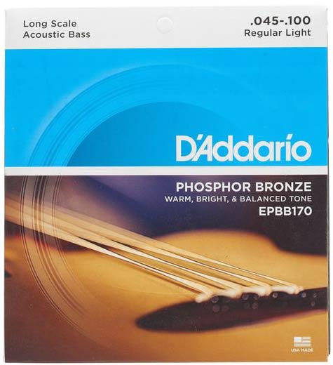 Струни для акустичних бас-гітар D'Addario EPBB170 ACOUSTIC BASS PHOSPHOR BRONZE 4 STRING, фото 1