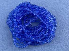 Кришталеві намистини 2мм кубик, грановані - синій