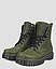 Черевики високі жіночі зимові оливкові натуральна шкіра Україна Injers — розмір 36 (23,2 см) (модель:, фото 3