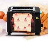 Тостер електричний на 2 гренки RAF R 263 650W кухонний для гарячих бутербродів хліба тостерниця, фото 3