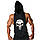 Безрукавка з капюшоном Skull Black 4027 L Чорний, фото 3