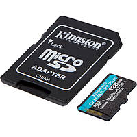 Карта пам'яті microSDXC 128GB Class 10 UHS-I Kingston CANVAS Go! Plus (SDCG3/128GB) R170MBs + адаптер нова