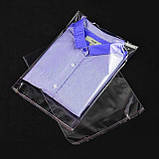 Прозорий поліпропіленовий пакет із скотчем розмір 25х35+4 щільність 25 мкр 1000 шт/уп., фото 3