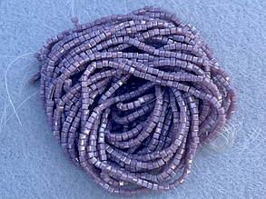 Кришталеві намистини 2мм кубик, грановані - фіолетовий