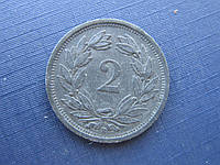 Монета 2 раппен Швейцария 1943 цинк