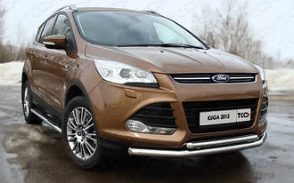 Захист переднього бампера (дуга, вусь) Ford Kuga 2013+ Форд Куга