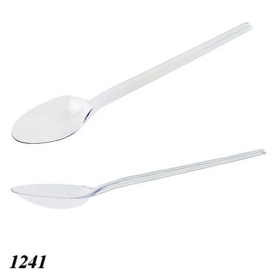 Ложка одноразова Преміум прозора 18 см (100шт)