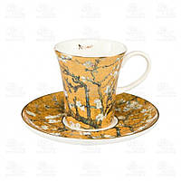 Goebel Чашка для кофе с блюдцем Vincent van Gogh Almond Tree Gold 100мл 67-011-57-1