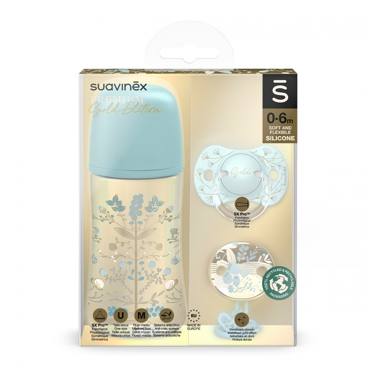 Набір подарунковий Suavinex Gold Edition, blue, фото 1
