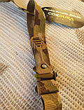 Двой одноточковий збройовий тактичний ремінь CORDURA Fabric мультикам., фото 7