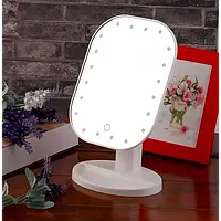 Дзеркало для макіяжу з LED підсвіткою настільне поворотне