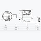 Трап для душу TILLO TM421 100x100мм із сухим затвором сатин 000026799, фото 2