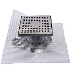 Трап для душу TILLO TM431 150x150мм із сухим затвором сатин 000026803