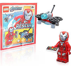 Lego Avengers Super Heroes Marvel Rescue and Drone : фігурка колекційна Месники: фігурка Залізна людина червоний і дрон  242217