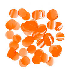 Конфетті, метафан "Disco", Іспанія, вага - 50 г, розмір - 23 мм, колір - помаранчевий