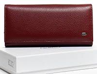 Женский кожаный кошелек на магните Dr.Bond W1-V-2 бордовый натуральная кожа