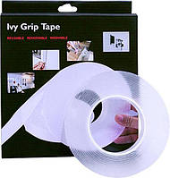 Двухсторонняя клейкая лента Lvy Grip Tape 3 метра | Многоразовая крепежная лента Ivy Grip Tape
