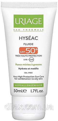 Купить Солнцезащитная эмульсия SPF50 Uriage Hyseac Sun Care Fluid SPF50 ...