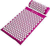 Коврик ортопедический массажный ФИОЛЕТОВЫЙ Acupressure mat с подушкой | Коврик для массажа тела
