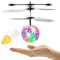Летающий шар мяч вертолёт светящийся сенсор Flying Ball Air led sensor sphere Original size от руки