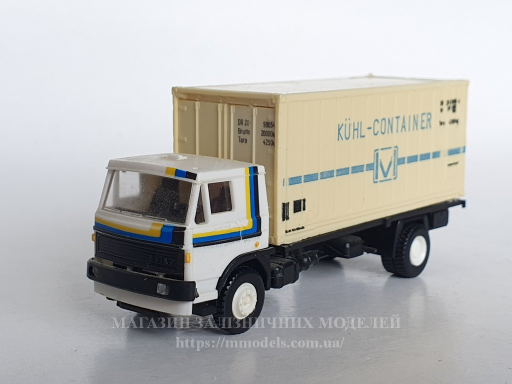 Модель грузового автомобиля Liaz з контейнером , масштаба 1/87, фото 1