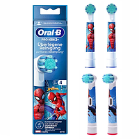 Дитячі насадки на зубні щітки ORAL-B Spider-Man зубні насадки орал би людина-павук для хлопчиків 4 шт.