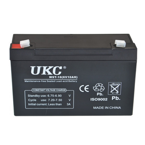 Аккумулятор BATTERY 6V 10A UKC | Свинцово-кислотная аккумуляторная ...
