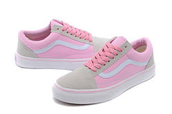 Кеди жіночі Vans Old Skool Pink "Сірі з рожевим" р.5-7(36-39)