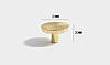 Ручка-кнопка кругла MODERN STYLE CNM-0033-00-Gold Brass блискуче золото Ø=33 мм, фото 3