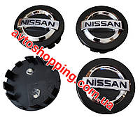 Колпачки, заглушки на диски Nissan Ниссан 53 мм / 48 мм черные