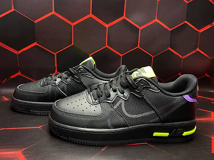 Nike Air Force 1 React Black Violet Star Barely Volt ID 1900945055 2300 Prom.ua
