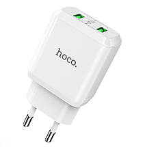 СЗУ Hoco N6 Home Charger Charmer dual port QC3.0 charge белый, фото 3